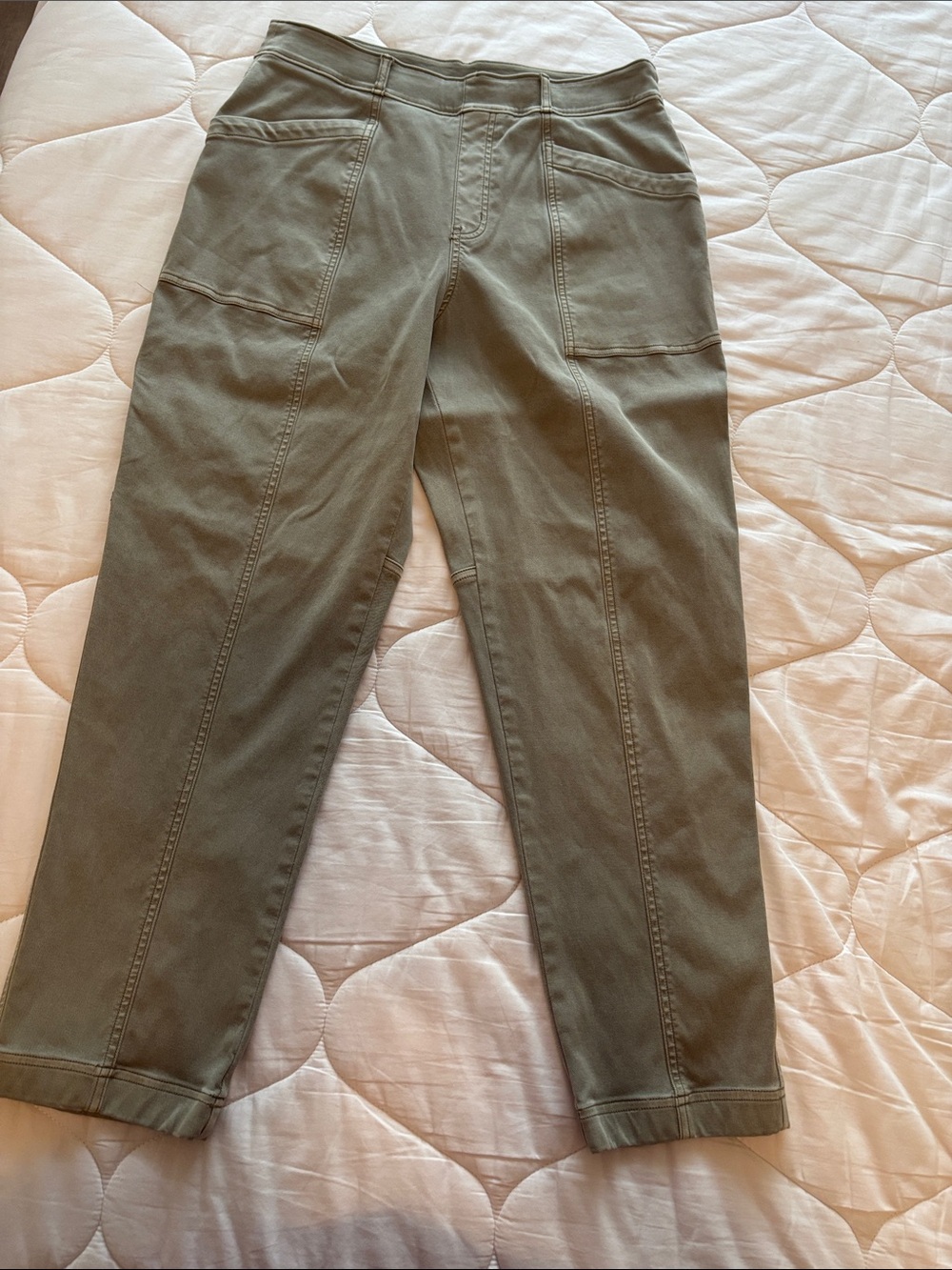 SPANX Women's Olive Cargo Jeans